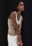 Knitted Vest Top - Beige