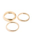 Goldair Gold Textured & Smooth Bangles 3-PACK