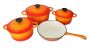 7 Piece Authentic Cast Iron Dutch Oven Cookware Pot Set