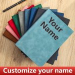 Custom A5 Journal & Notebook - Personalized With Name Phone Number - Soft Faux Leather Cover - Ideal For Meetings Diary Gifts -