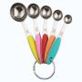 5 Piece - Stainless Steel Spoons With Easy Grip - Multicolour