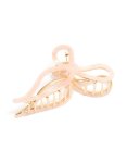Goldair Gold Pink Acrylic Bow Claw Clip