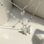 1PC Trendy Two Butterflies Pendant Clavicle Chain Female Niche Necklace