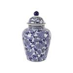 Floral Ginger Jar Blue
