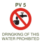 PV5: Drinking Water Prohibited – Std