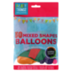 Mixed Shape Balloons 50 Pack