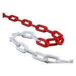 Chainlink Post Red & White Plastic Post Only 1M