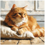 CAT Stretched Canvas Ginger