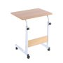 Focus - Portable Laptop Desk With Adjustable Stand & Wheels - Light Brown