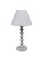 Wooden Bedside Lamp With Shade Grey