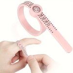 1PC Ring Sizer 1-17 Usa Measuring Tool Reusable Finger Size Gauge Jewelry Sizing Tool Rings Size Measuring Tool Pink