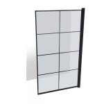 Shower Screen Bath Black 8 Panel Blanca