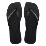 Slim Square Logo Metallic Black silver