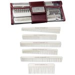 Olivia Garden Carbosilk Heat-resistant Comb Set With Pouch White 6 PACK