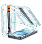 Spigen Iphone 15 Premium Tempered Glass Screen Protector 2PK