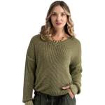 V-neck Ribbed Knit - Olive Free