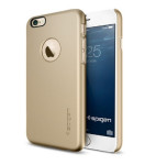 Spigen Iphone 6 Plus Premium Ultra Slim Case With Apple Logo View Champagne Gold