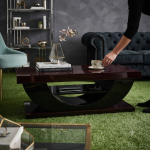 Modern Wooden Coffee Table With Open Shelf