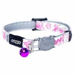 Rogz Catz Glowcat Reflective Breakaway Collar Pink Butterfly Design Waggs Pet Shop