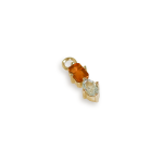 Suncatcher Sleeper Charm Three: With Citrine & Prasiolite - Sterling Silver Pair