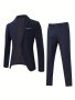 Men's Business Casual Suit Set 2-PIECE Blazer And Dress Pants Office Style Jacket And Trousers