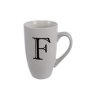 Mug Household Accessories Ceramic 3 Pack White Letter F