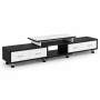 Extendable Tv Stand 140-220CM With 4 Drawers Storage Tv Unit Black & White