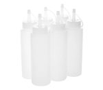 Plastic Sauce Bottle 250ML White – 6PK