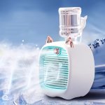 USB Charging MINI Air Conditioning Fan Electric Fan Desktop Spray 1200MAH Three Gear Air Conditioning Water-cooling Fan USB Type