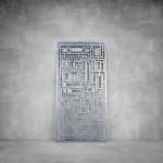Wall Art D040 - 1040 X 535 X 20 Indoor Matt Black Cool White