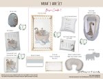 Noahs Ark Cot Bedding Set Neutral Tones