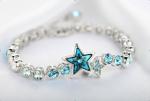 925 Sterling Silver Star Bracelet With Rhodium Plating Embellished With Swarovski Crystals - Default