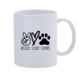 White Ceramic Mug 350ML - Dogs 27