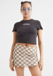 Cropped Printed T-Shirt - Black oregon