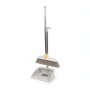 Long Handle Dustpan And Broom Set Upright Household Cleaning Combo White