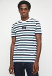 Polo Lizwe Pjc Overdyed Stripe Pique Short Sleeve Tee - Blue