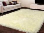 Smte White cream 200 X 150 Fluffy Carpet With Keychain
