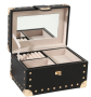Beauticka Two-Layer PU Leather Jewellery Box - Black