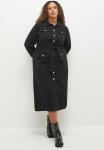 Plus Denim Shirt Dress - Black