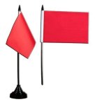 Plain Red Table Flag