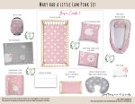 Cot Duvet Bedding Mary Had A Little Lamb Pink Set