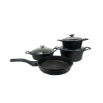 Black Cem Cast Aluminium 7 Piece
