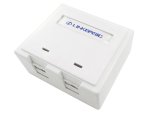 Linkbasic CAT5E Double Surface Mount Box 3 Pack By Valotronics