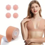 Invisible Breast Lifting Tape Breathable Adhesive Breast Support Bodytape For Strapless Dresses Women's Lingerie & Underwear Acc