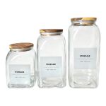 Glass Storage Jar Set Of 3-SD-053