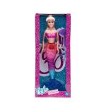 Blonde Mermaid With Pink And Blue Tail