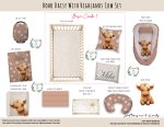 Cot Duvet Bedding Boho Daisy With Highlands Cow Set