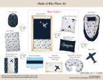 Cot Duvet Bedding Shades Of Blue Planes
