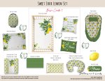 Cot Duvet Bedding Sweet Sour Lemon Set