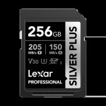Lexar 256GB Professional Uhs-i Sdxc Memory Card 205MB S Silver Plus Series